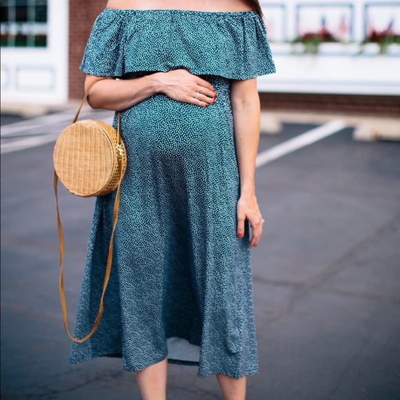 ingrid and isabel off the shoulder maxi dress